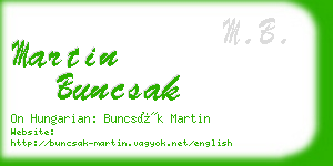 martin buncsak business card